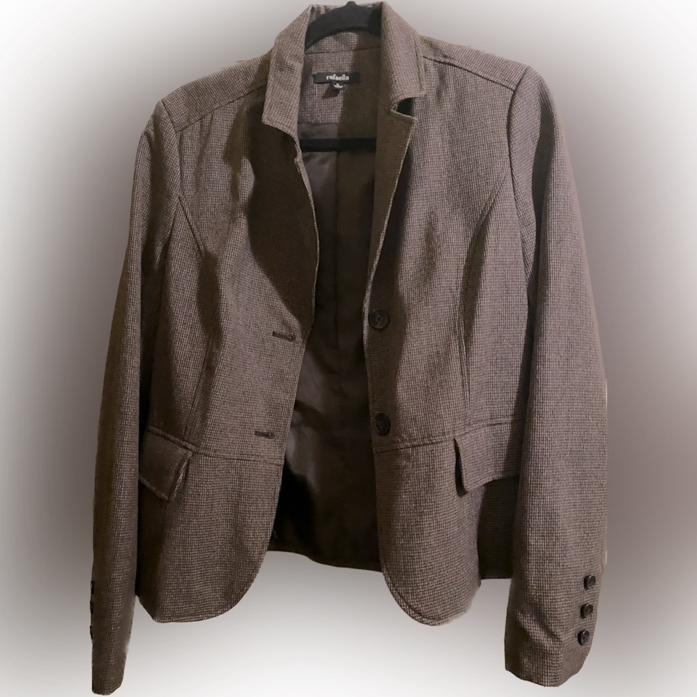 Brown Twill Long Sleeve Suit Jacket